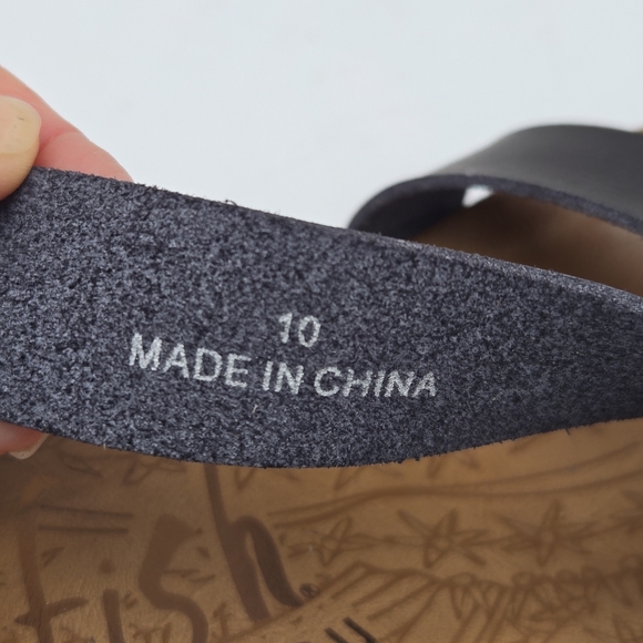 Blowfish Malibu Sandals Size 10 Black Hapuku Wedge Cork Platform Casual Open Toe - Picture 7 of 16